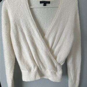 Banana Republic Cream Wrap Sweater